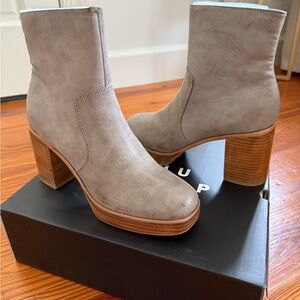 ShuShop Vernita Heeled Boots - Grey